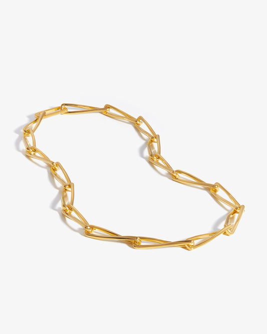 Missoma Twisted Link Chain Necklace in gold-plated brass