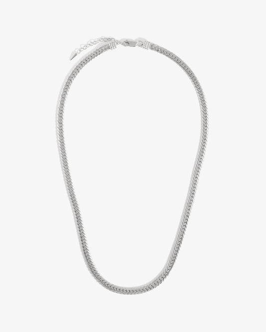 Missoma Camail Snake Chain Necklace in silver-plated brass