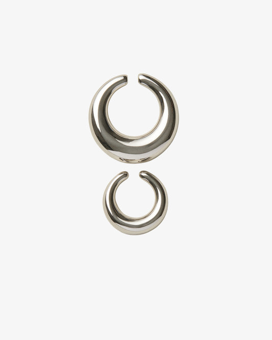 Panconesi Circle Ear Cuffs in rhodium-plated copper