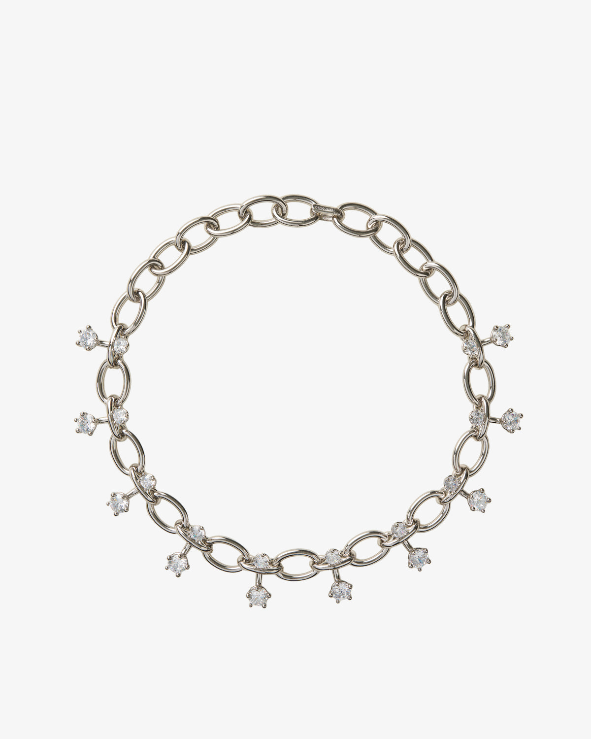 Panconesi Diamanti Chain Necklace in rhodium-plated brass