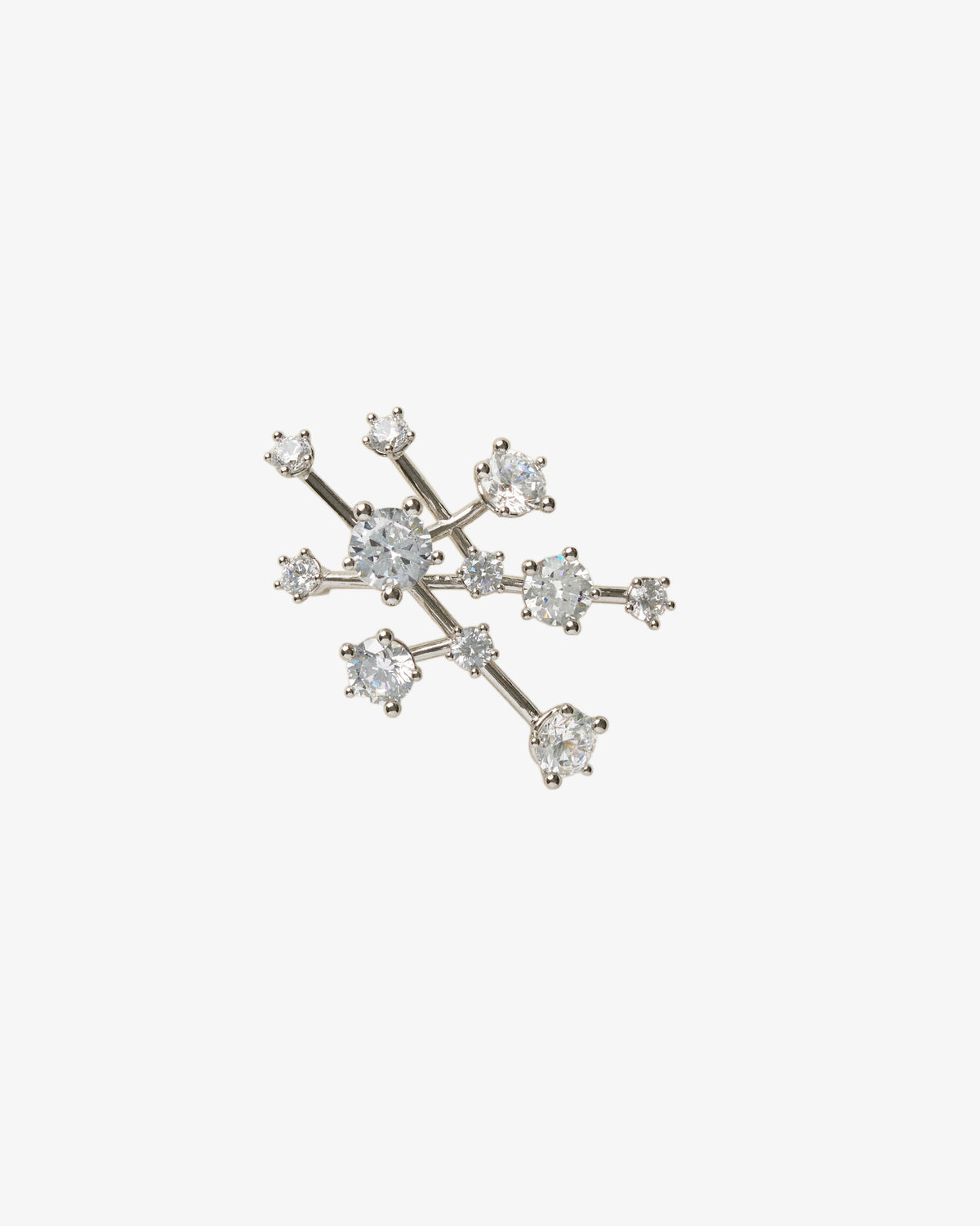 Panconesi Diamanti Nova Brooch in rhodium-plated brass