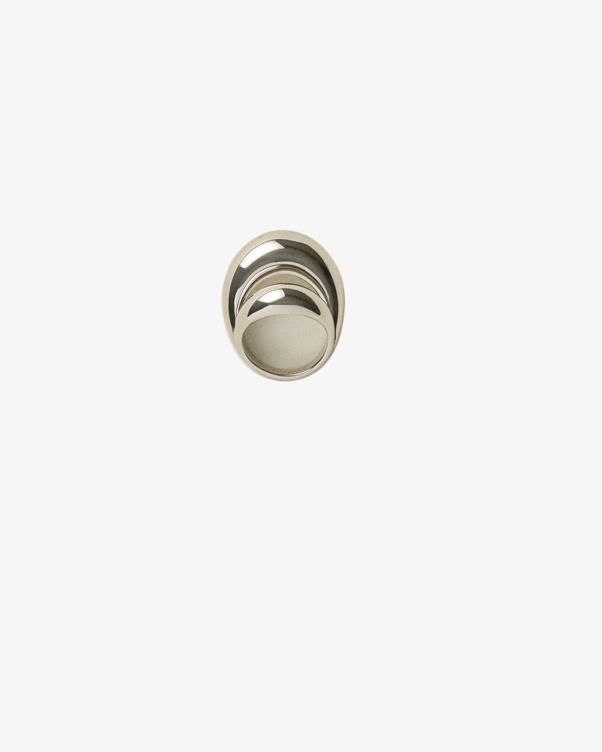 Panconesi Double Blow Up Ring in rhodium-plated copper, alternate view