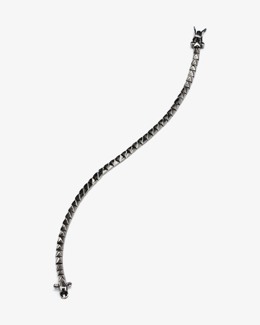 Eddie Borgo Pyramid Tennis Bracelet in blackened silver-plated brass