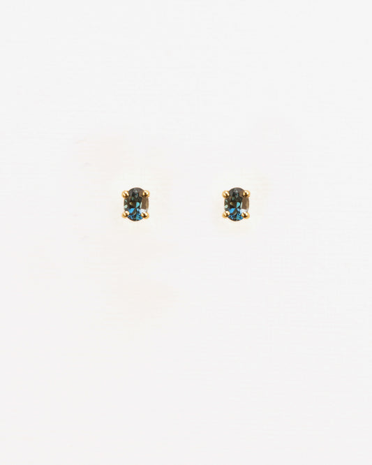 Wouters & Hendrix Gold 18K Gold London Blue Topaz Stud Earrings