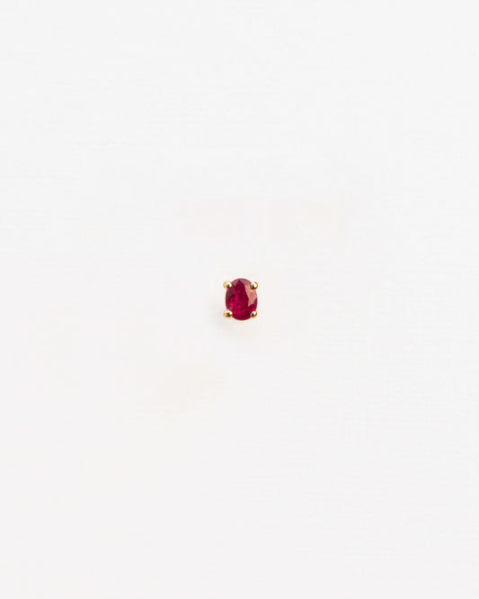 Wouters & Hendrix Gold 18K Gold Ruby Stud Single Earring