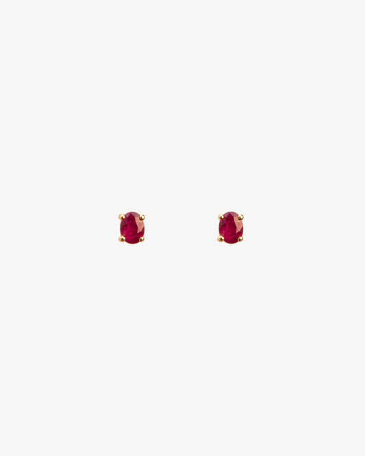 Wouters & Hendrix Gold 18K Gold Ruby Stud Earrings