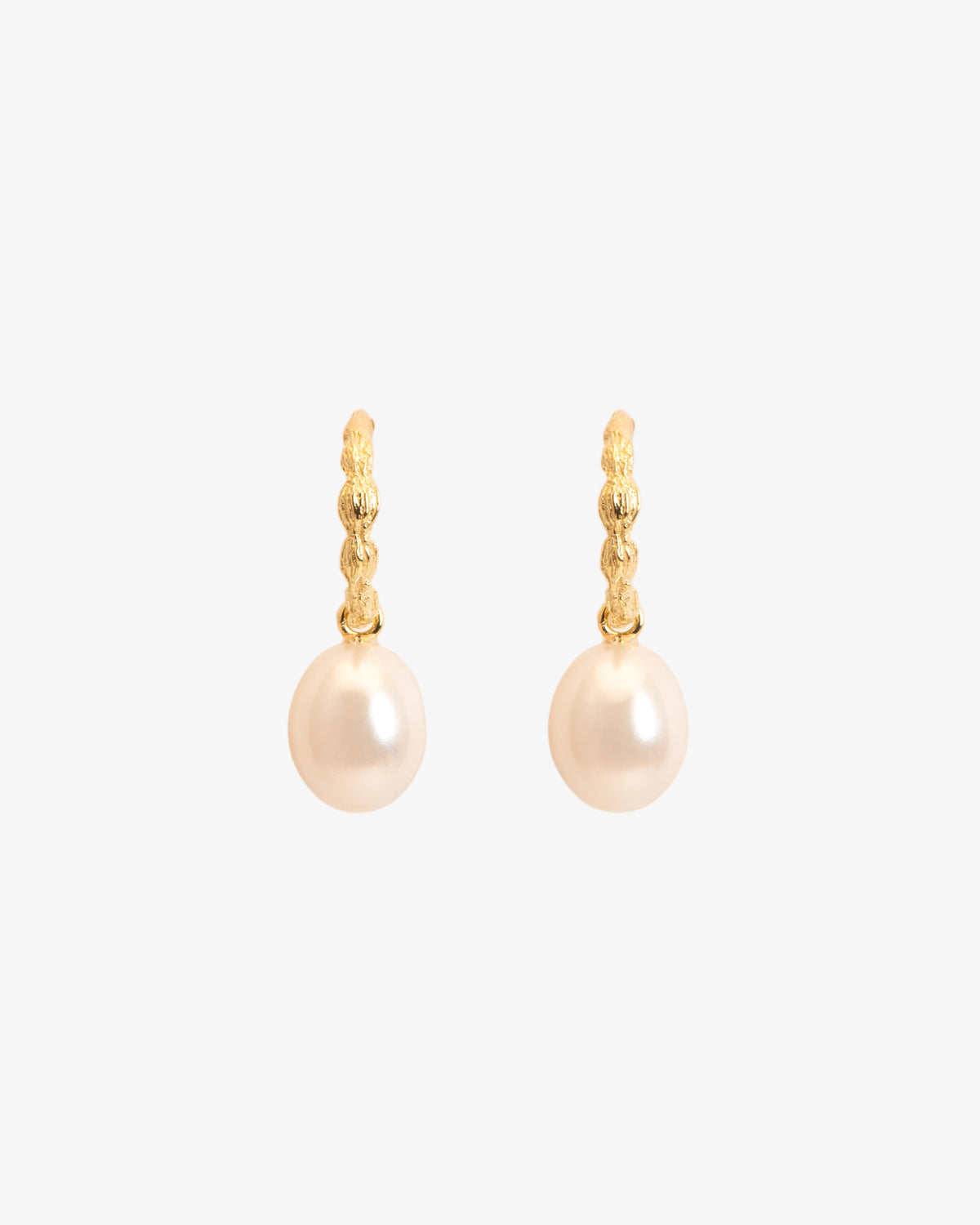 Wouters & Hendrix Gold 18K Gold Organic Pearl Hoops