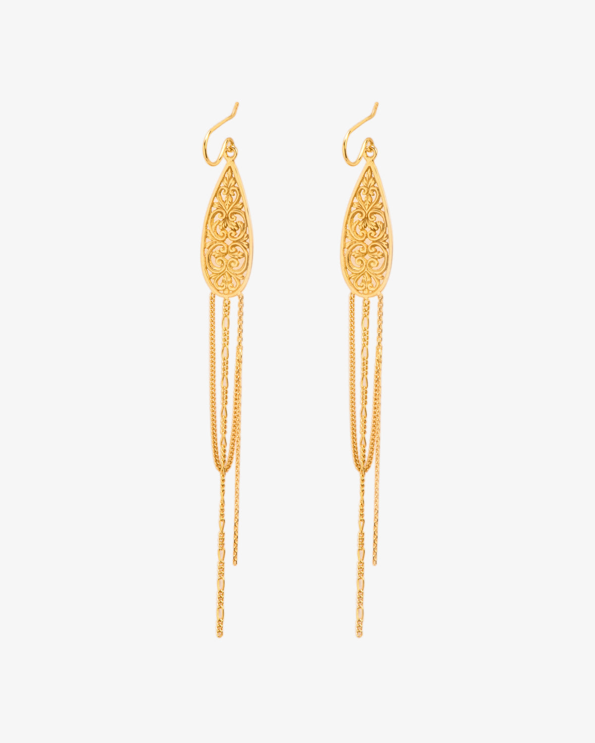 Wouters & Hendrix Gold 18K Gold Filigree Hook Earrings