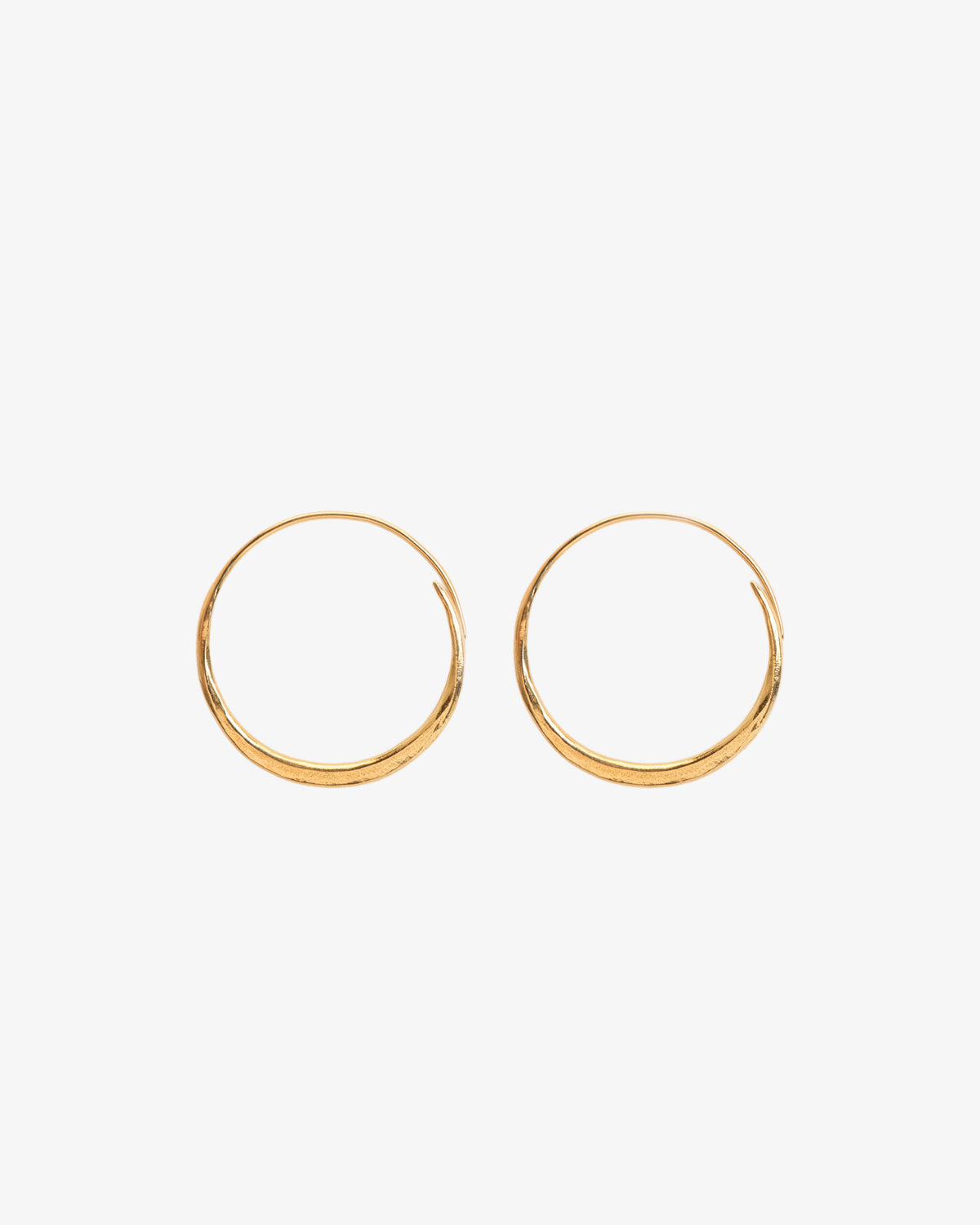 Wouters & Hendrix Gold 18K Gold Hammered Hoops