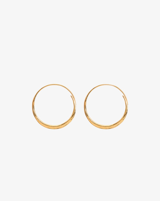 Wouters & Hendrix Gold 18K Gold Hammered Hoops