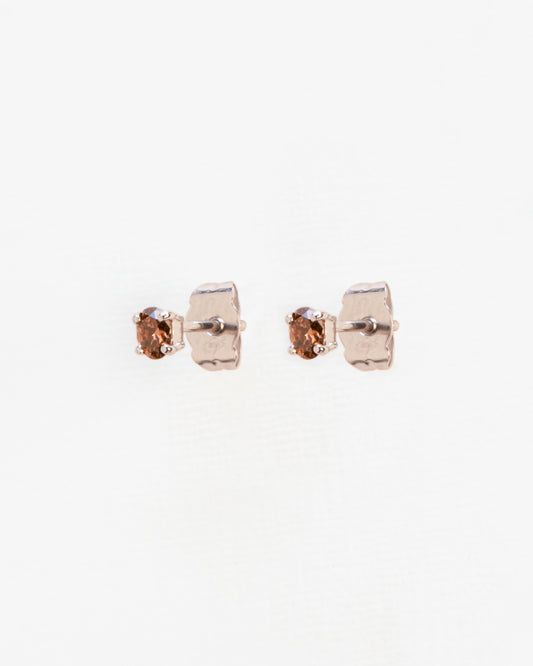 Wouters & Hendrix Gold 18K White Gold Cream Diamond Stud Earrings