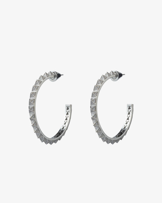 Eddie Borgo Pavé Pyramid Hoop Earrings