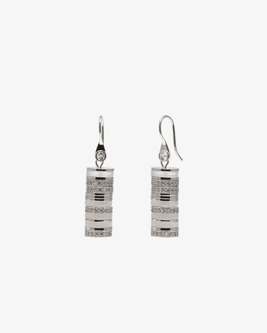 Eddie Borgo Milky Quartz Pave Lenox Drop Earrings