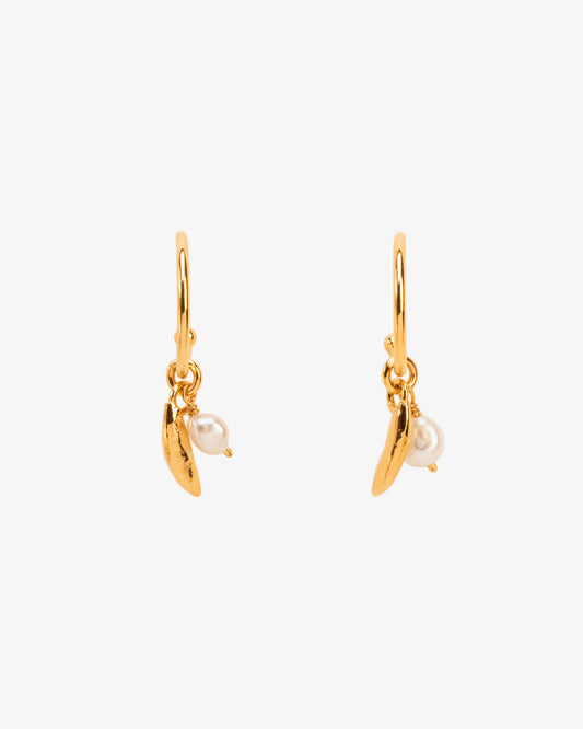 Wouters & Hendrix Leaf and Pearl Hoops