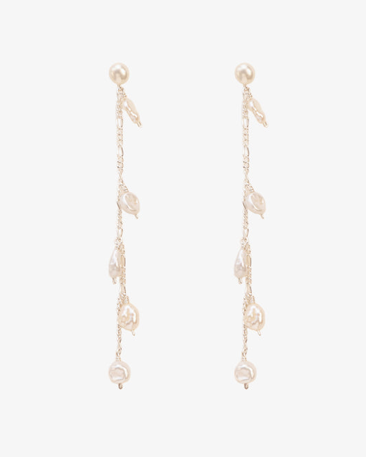 Wouters & Hendrix Long Pearl Stud Earrings
