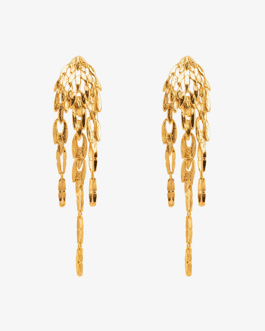 Wouters & Hendrix Dangling Leaf Stud Earrings