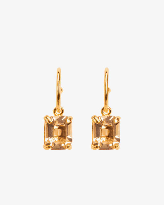 Wouters & Hendrix Citrine Crystal Hoop Earrings