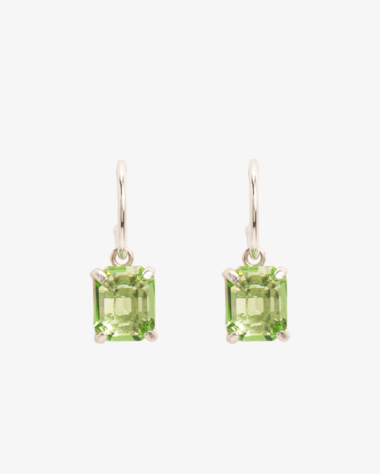 Peridot Crystal Hoop Earrings