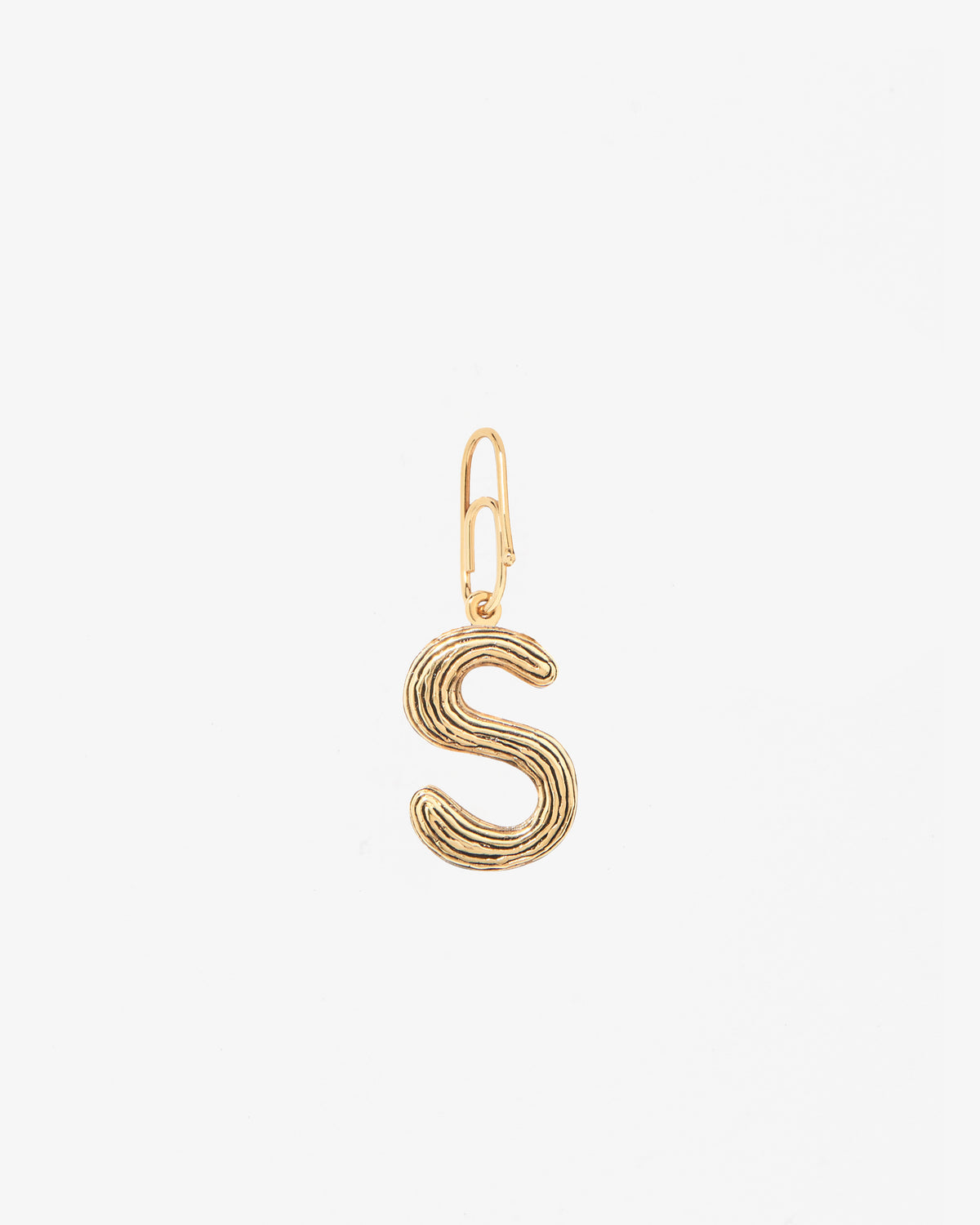 Aurelie Bidermann Mini S Charm in gold-plated brass