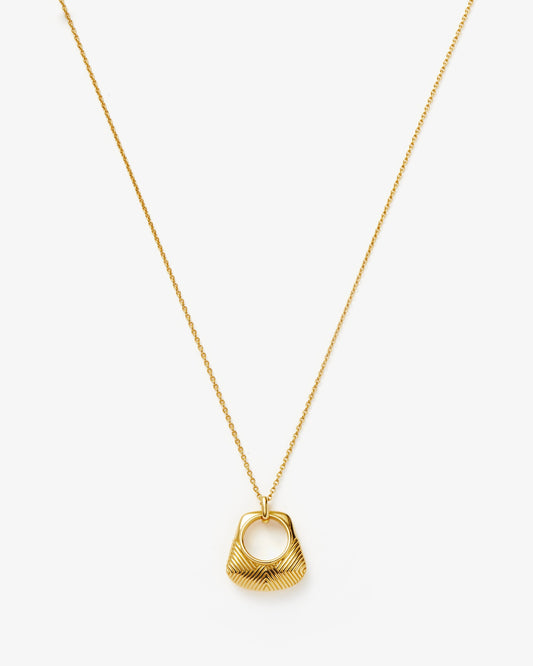 Missoma Hera Ridge Pendant Necklace in gold-plated brass