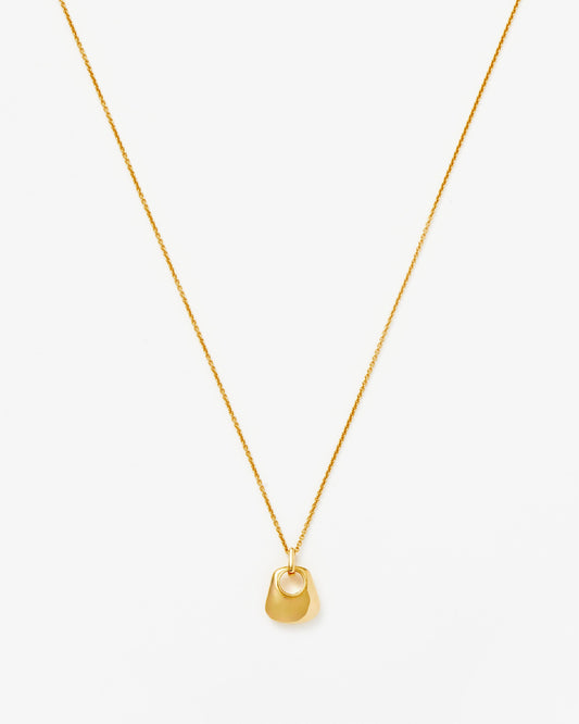 Missoma Hera Ridge Mini Pendant Necklace in gold-plated brass