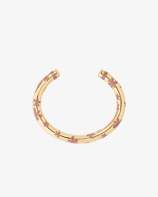 Aurelie Bidermann Maroon Flower Positano Bracelet