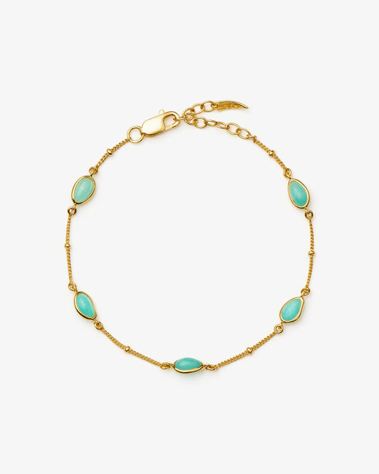 Missoma Magma Amazonite Charm Bracelet in gold-plated sterling silver