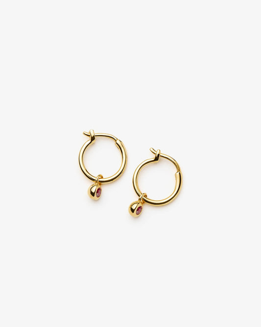 Missoma Lunar New Year Charm Huggies in gold-plated sterling silver