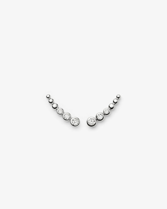 Missoma Tennis Climber Earrings in silver-plated brass