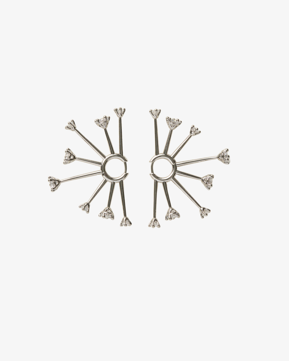 Panconesi Kismet Hoops in rhodium-plated brass
