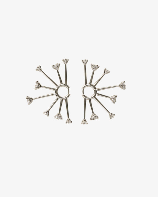 Panconesi Kismet Hoops in rhodium-plated brass