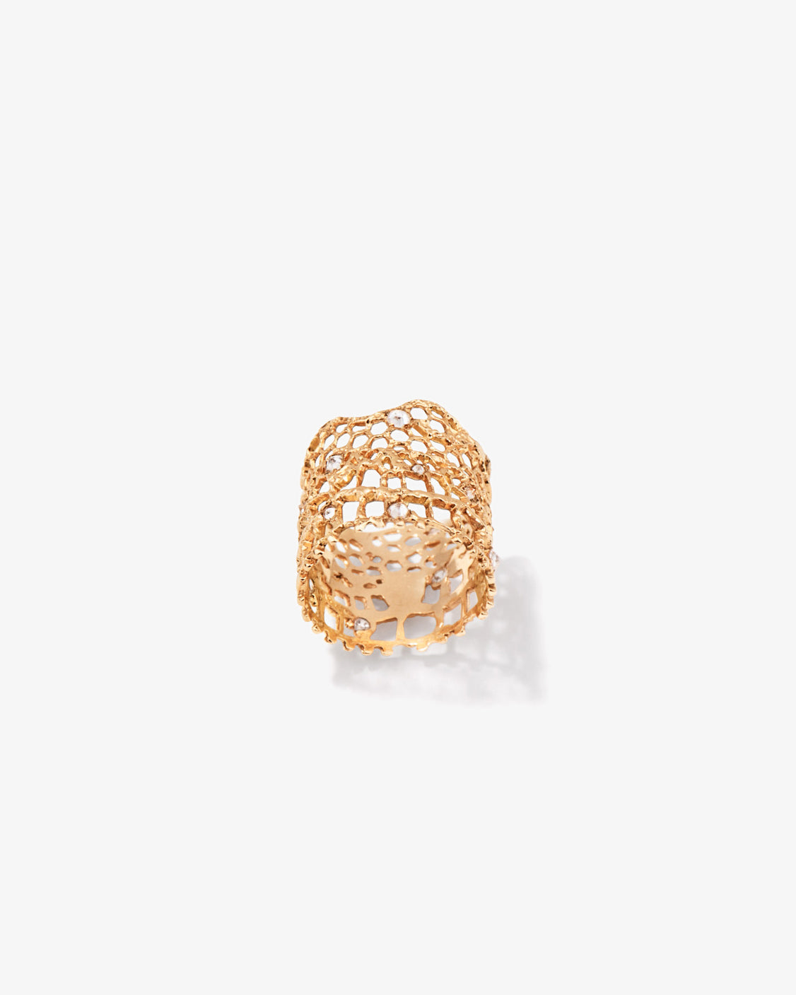 Aurelie Bidermann Fine 18K Gold Lace Diamond Ring