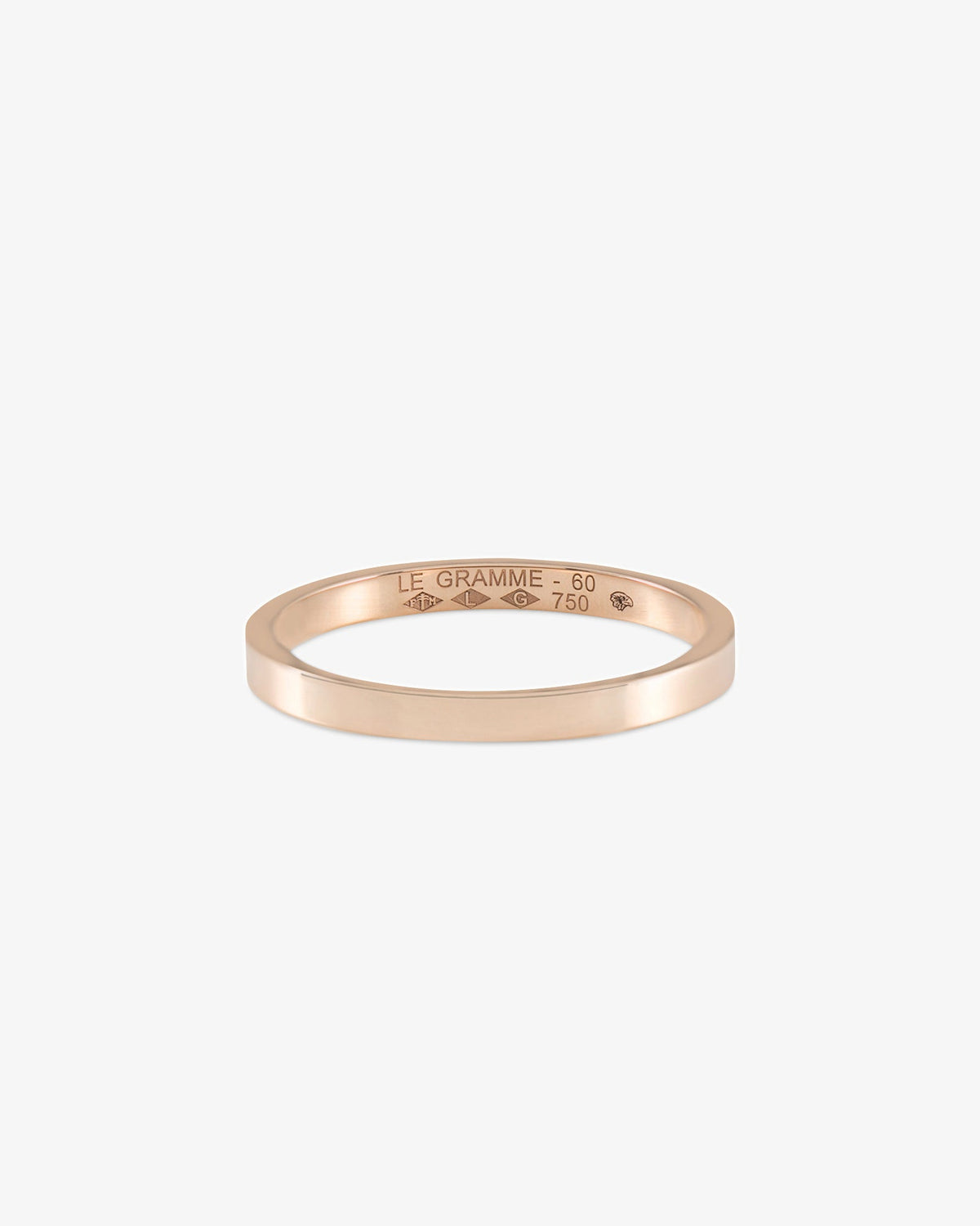 Le gramme 3g polished 18k rose gold band ring