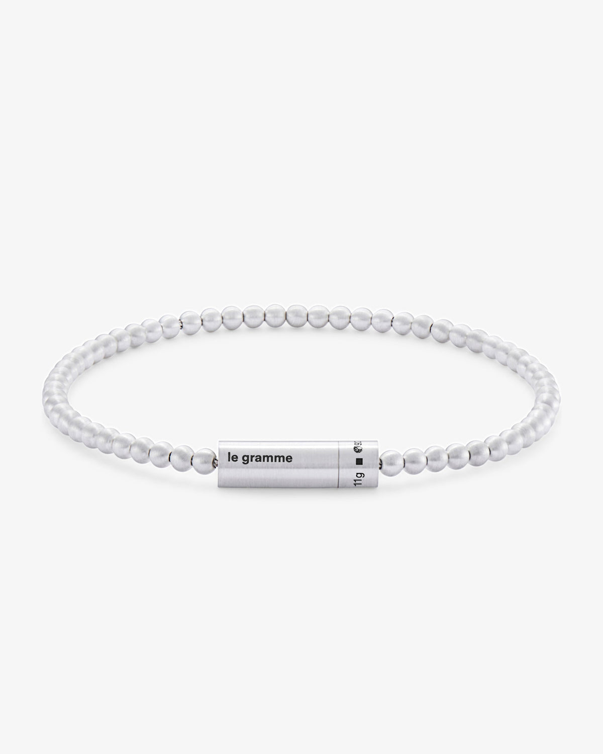 Le gramme 11g brushed beads bracelet