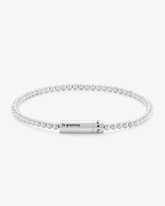 Le gramme 11g brushed beads bracelet