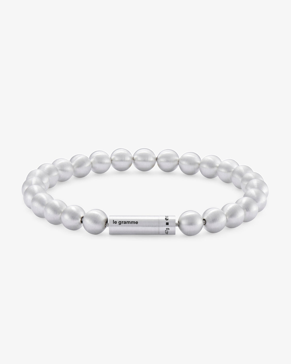 Le gramme 47g brushed beads bracelet