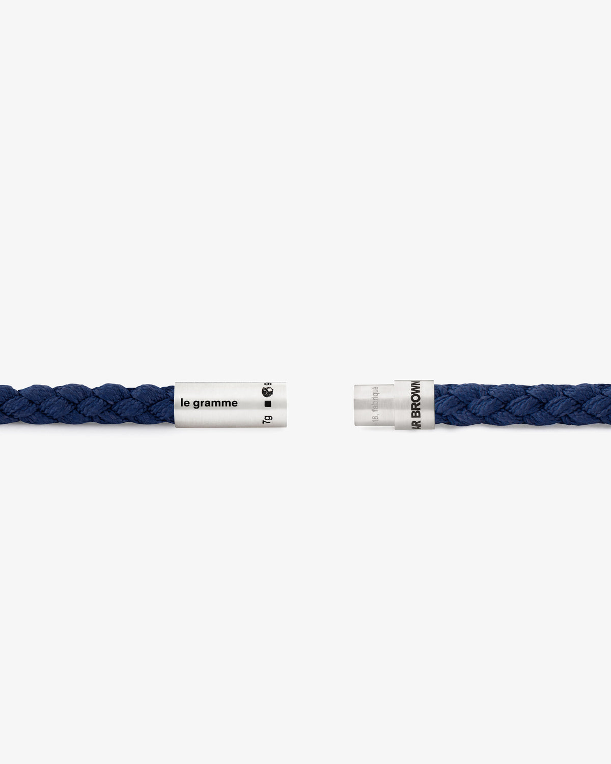 Le gramme 7g brushed navy cable bracelet orlebar brown