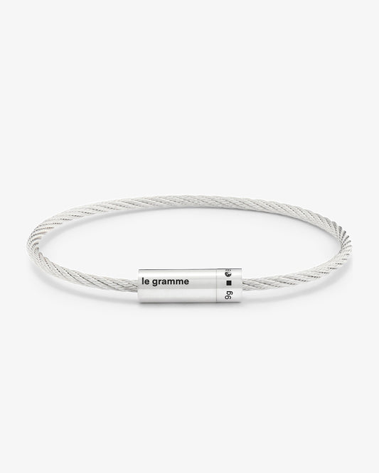 Le gramme 9g polished cable bracelet