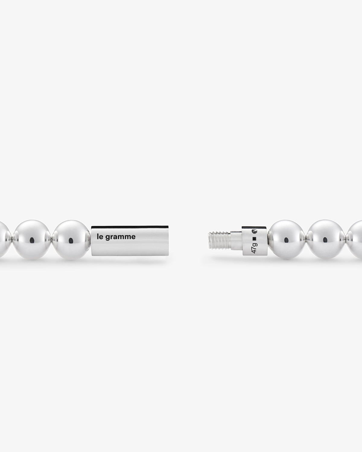 Le gramme 47g polished beads bracelet