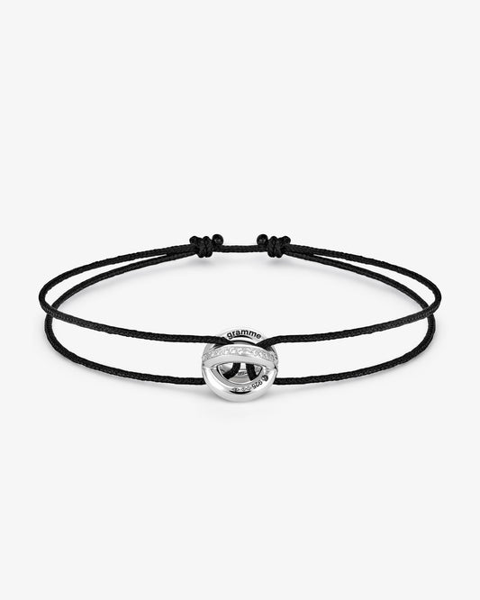 Le gramme 3g polished entrelacs cord diamond bracelet