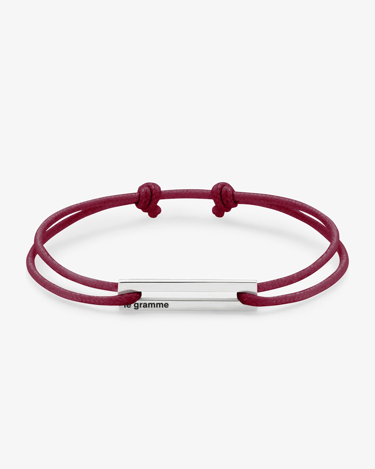 Le gramme 7g burgundy cord bracelet