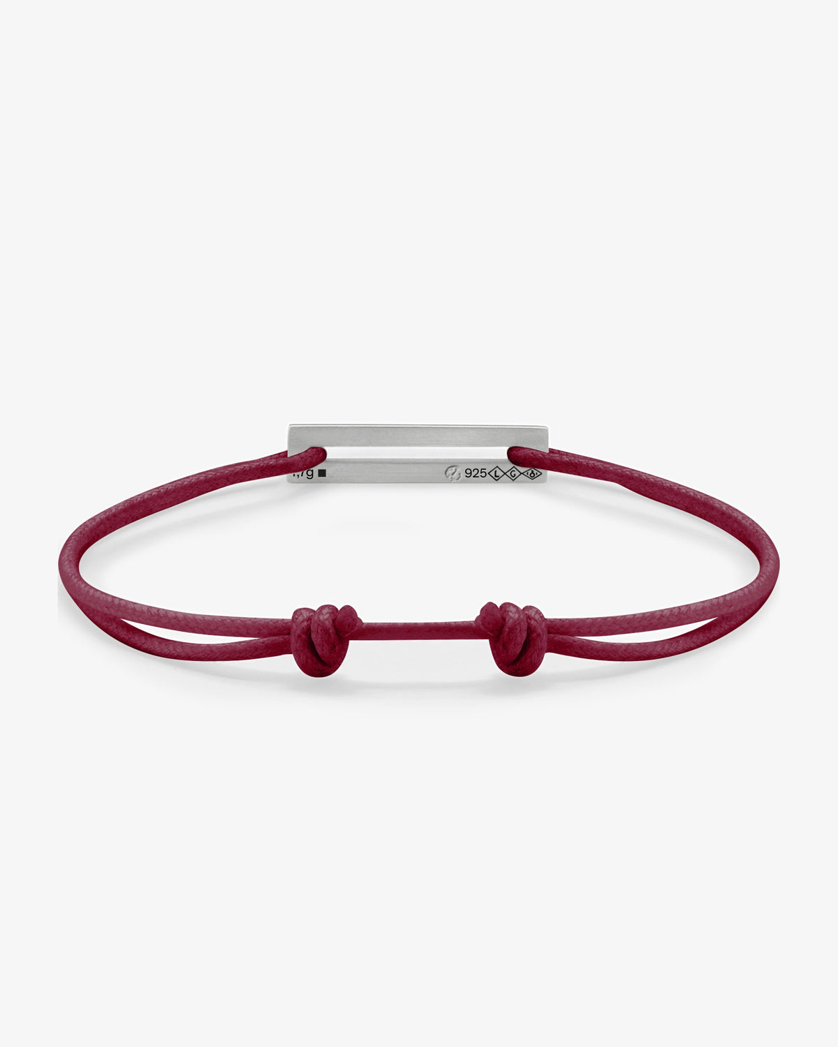 Le gramme 7g burgundy cord bracelet