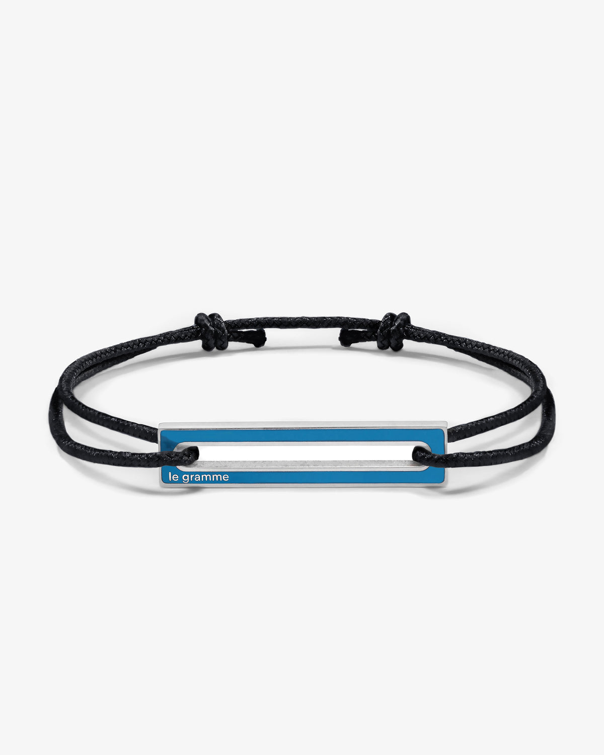 Le gramme 7g blue lacquer cord bracelet