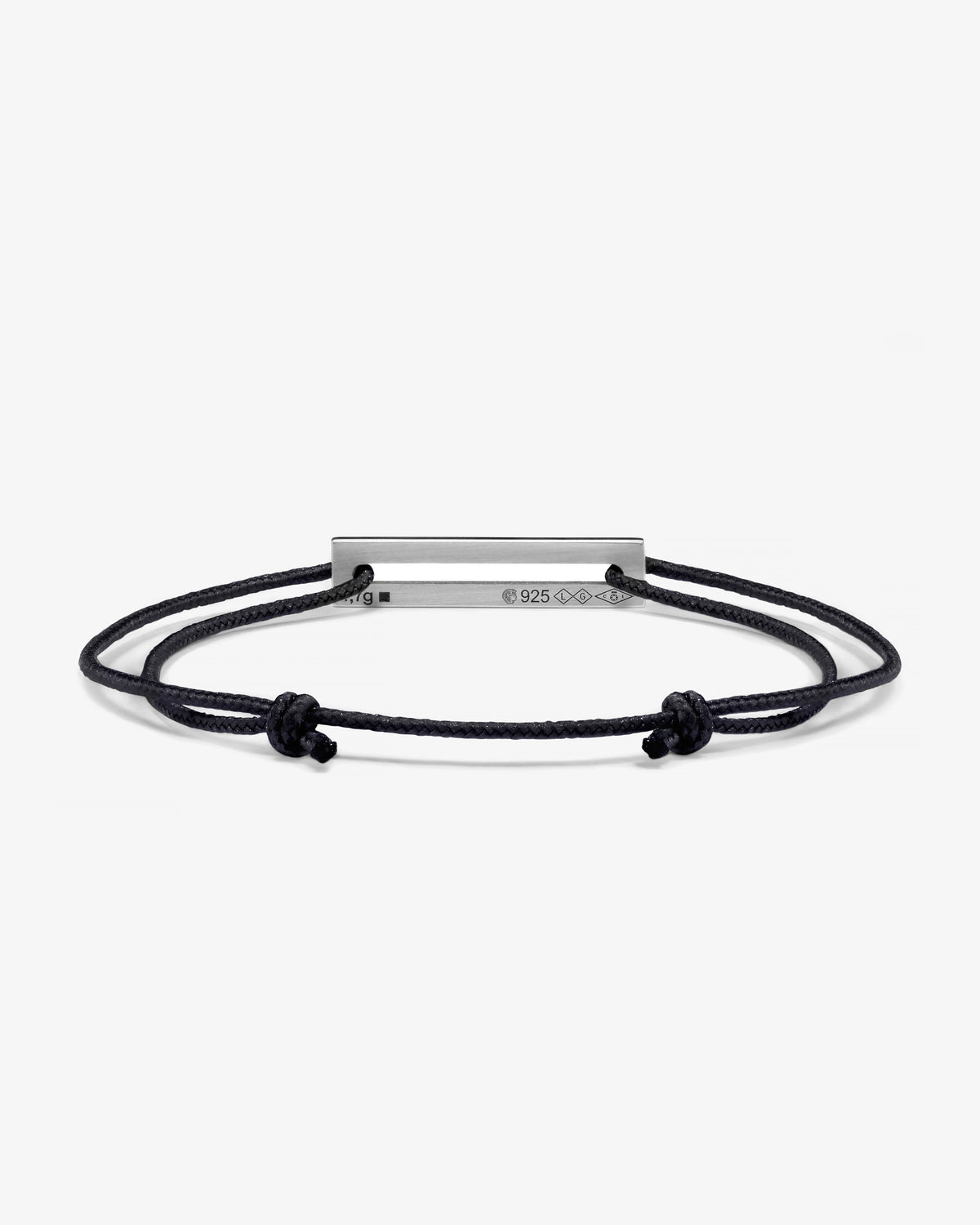 Le gramme 7g blue lacquer cord bracelet
