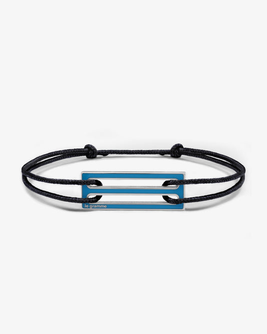 Le gramme 5g blue lacquer cord bracelet