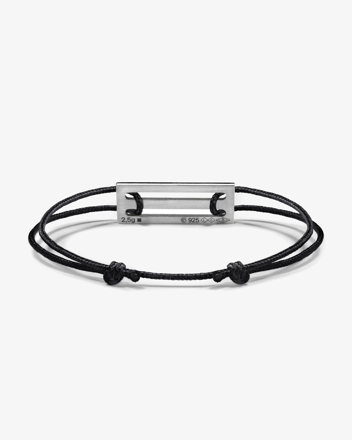 Le gramme 5g blue lacquer cord bracelet
