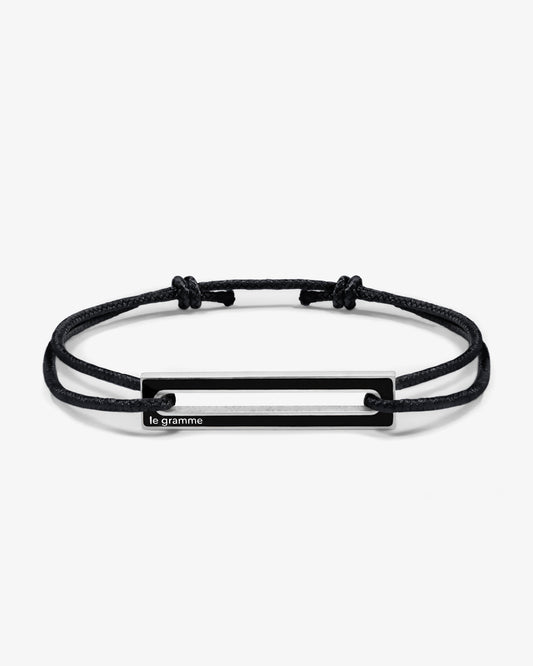 Le gramme 7g black lacquer cord bracelet