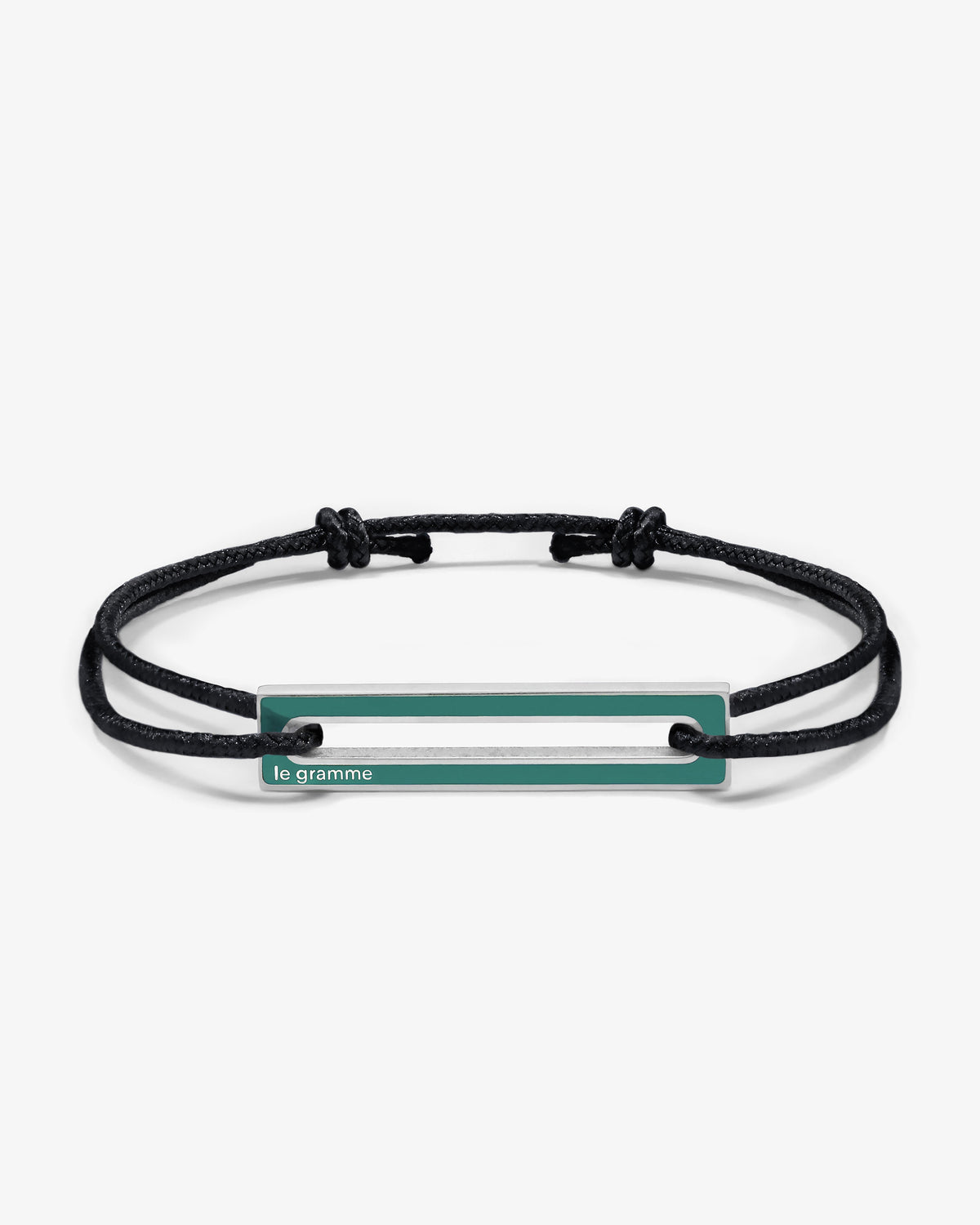 Le gramme 7g green lacquer cord bracelet