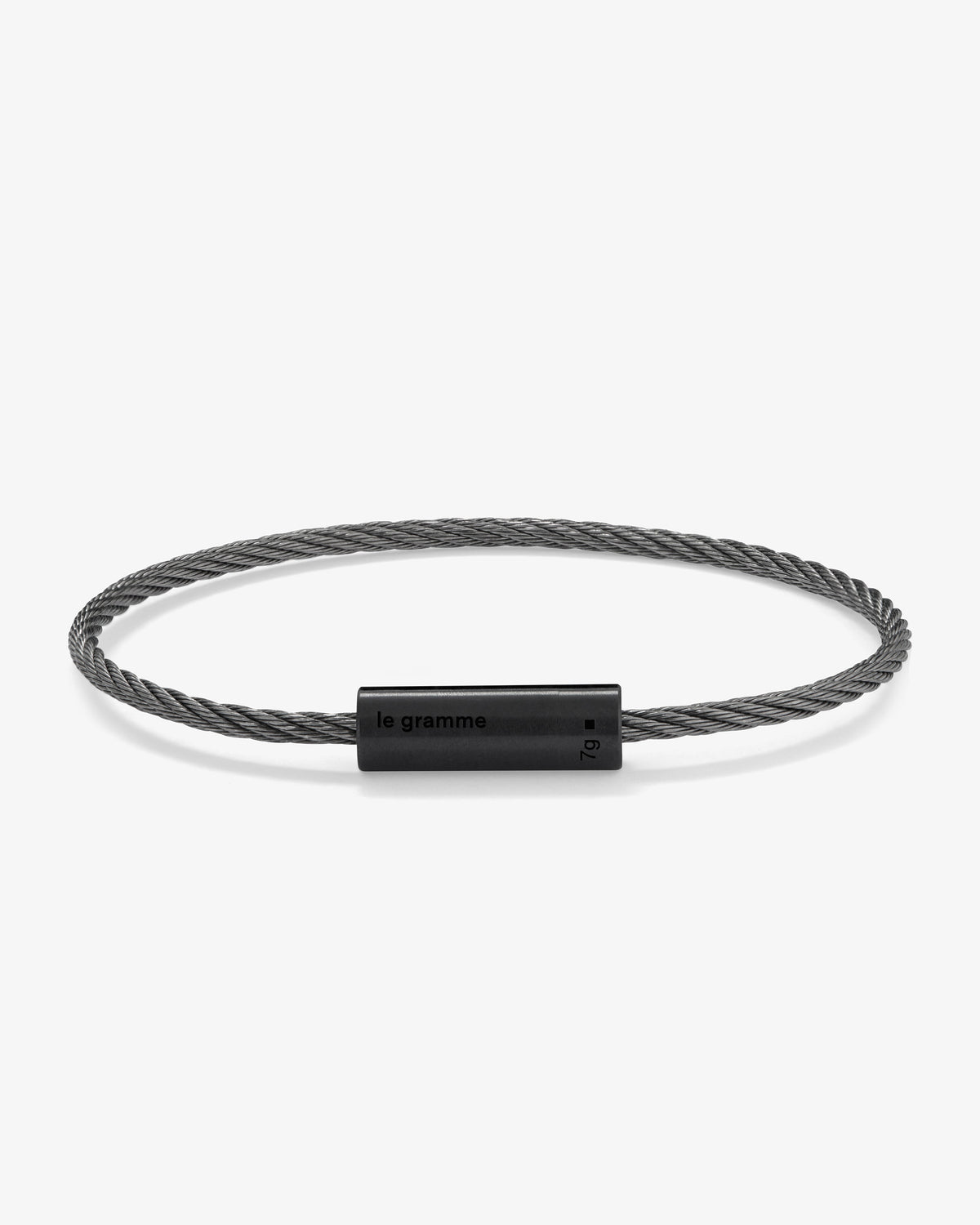 Le gramme 7g brushed ceramic cable bracelet