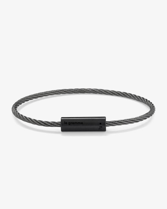 Le gramme 7g brushed ceramic cable bracelet